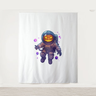 Jack-o'-Lantern-Astronaut Wandteppich