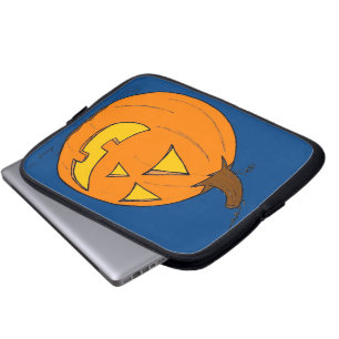 Jack o' Lantern Blue Laptop Sleeve