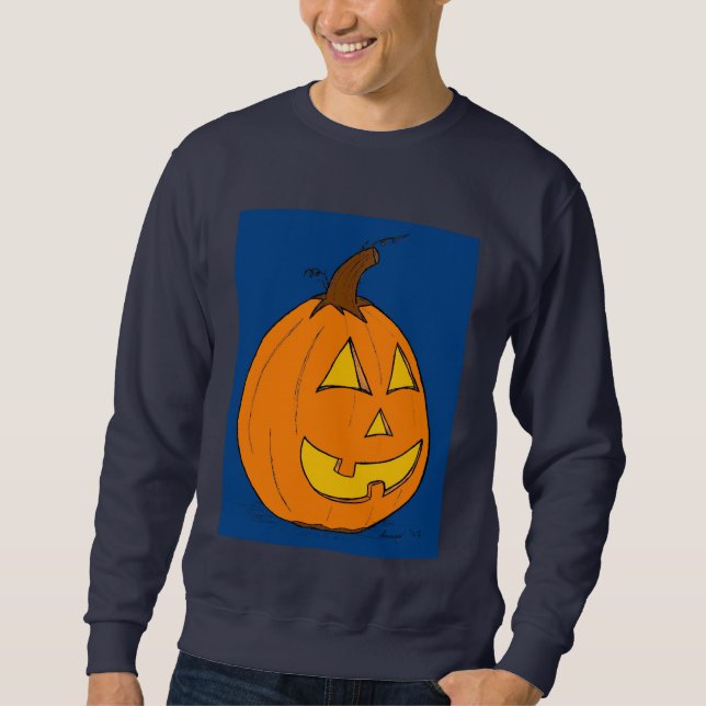 Jack o' Lantern Blue Mens Sweatshirt (Vorderseite)