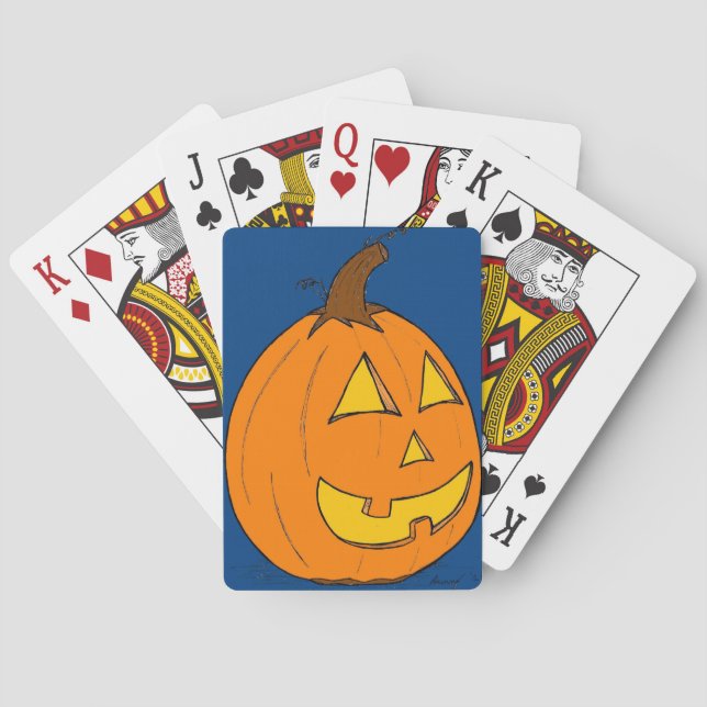 Jack o' Lantern Blue Playing Cards Spielkarten (Rückseite)