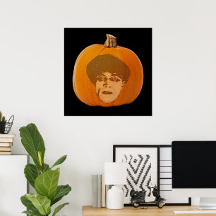 Jack o' Lantern Caligari Face, Halloween Pumpkin Poster