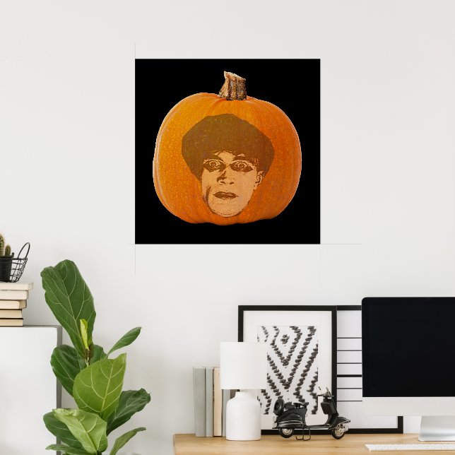 Jack o' Lantern Caligari Face, Halloween Pumpkin Poster (Heimbüro)