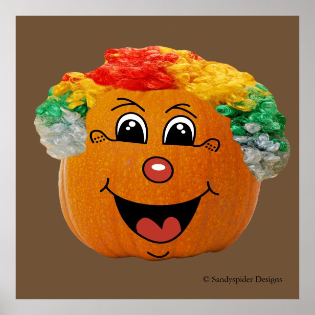 Jack o' Lantern Clowace, Halloween Pumpkin Poster (Vorne)