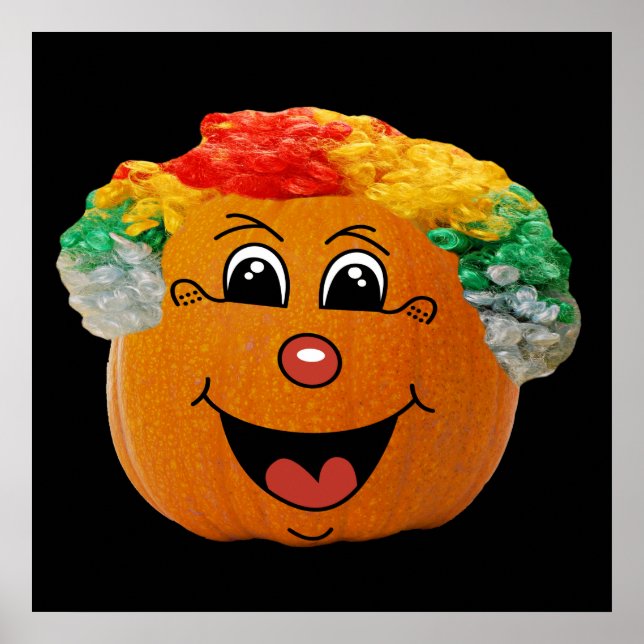 Jack o' Lantern Clowace, Halloween Pumpkin Poster (Vorne)