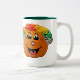 Jack o' Lantern Clowace, Halloween Pumpkin Zweifarbige Tasse