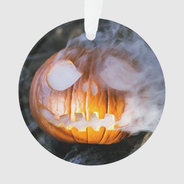 Jack-o-Lantern des kopflosen Pferdes Kopf an Flamm Ornament (Vorderseite)