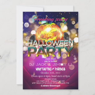 Jack-O-Lantern Disco Ball Erwachsene Halloween-Par Einladung