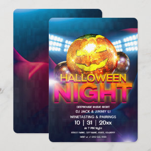 Jack O Lantern Disco-Kugel Halloween-Party Einladung