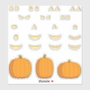 Jack-o-Lantern-DIY-Aufkleber-Set Aufkleber
