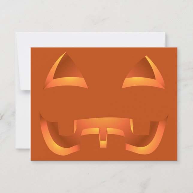 Jack-o-Lantern Einladungen benutzerdefinierte Hall (Vorderseite)