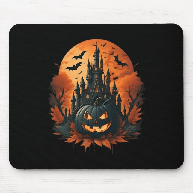 Jack O' Lantern Face Halloween Pumpkin Spooky Mousepad (Vorne)