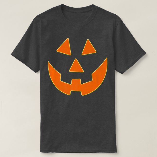 Jack O' Lantern Face Riesenenkürbis T-Shirt (Design vorne)