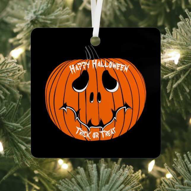 Jack O' Lantern Frohe Halloween Trick oder Treat Ornament Aus Metall (InSitu)
