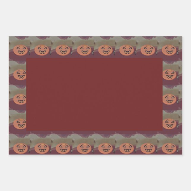 Jack O' Lantern Geschenkpapier Set (Vorderseite)
