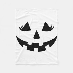 Jack O Lantern Gesicht Kürbis Wimpern Halloween Wo Fleecedecke