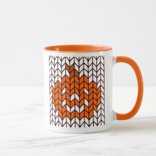 JACK-O-LANTERN-GESTRICKTE Orangefarbene Kombi-Tass Tasse