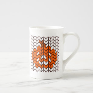 JACK-O-LANTERN GESTRICKTER Bone China Becher Prozellantasse