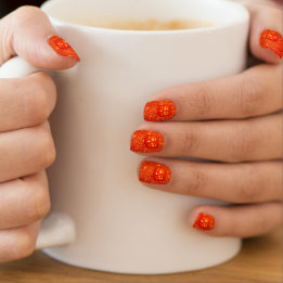 Jack-O-Lantern Glitzer Minx Nail Art Nagelkunst