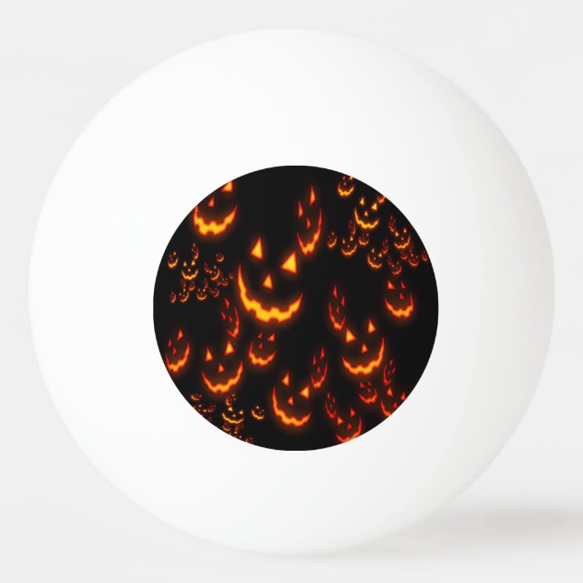 Jack O' Lantern GlowFaces Tischtennisball (Rückseite)