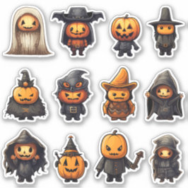 Jack-O-Lantern-Goblins Halloween-Sticker Aufkleber