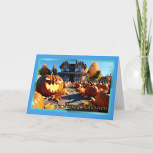 Jack-O-Lantern Halloween-Karte lachen Feiertagskarte
