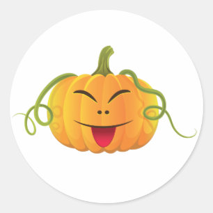 Jack-o-lantern Halloween Kürbiskalender Runder Aufkleber