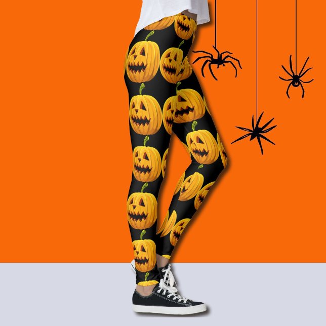 Jack-O-Lantern Halloween Leggings Kürbiskröschen (Von Creator hochgeladen)
