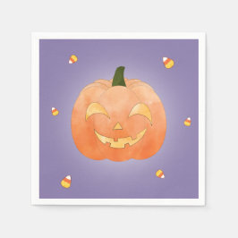 Jack-O-Lantern Halloween Paper Napkin Serviette