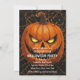 Jack O Lantern Halloween-Party-Einladung Gruselig Einladung