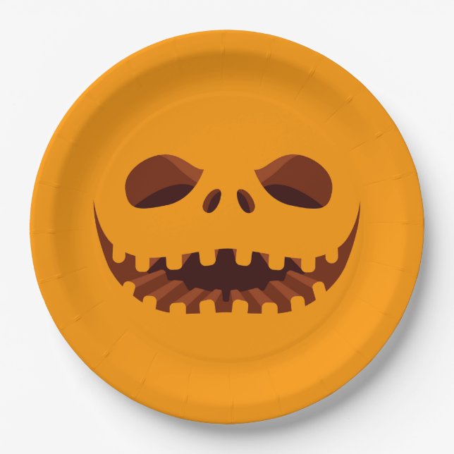 Jack o' Lantern Halloween-Party Pappteller (Vorderseite)