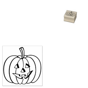 Jack-O-Lantern Halloween Pumpkin-Kontur Gummistempel