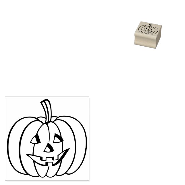 Jack-O-Lantern Halloween Pumpkin-Kontur Gummistempel (Stempel)