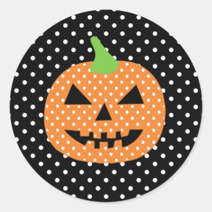 Jack-O-Lantern Halloween-Sticker Runder Aufkleber