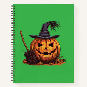 Jack O’ Lantern Hexe – Klassischer Halloween-Kürbi Notizbuch
