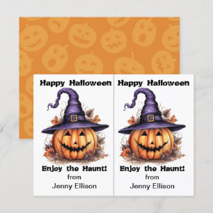 Jack o' Lantern Hexenschule Party Halloween Card Postkarte
