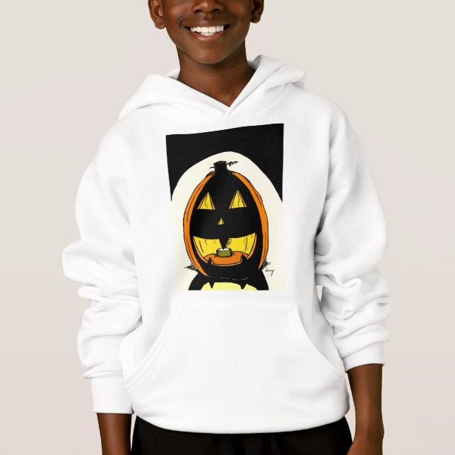 Jack o' Lantern Kids Hooded Sweatshirt (Vorderseite)
