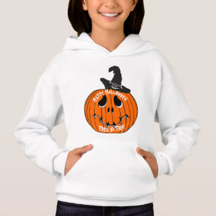 Jack O' Lantern Kinder Kapuzenpullover Hexenhut Ha Hoodie