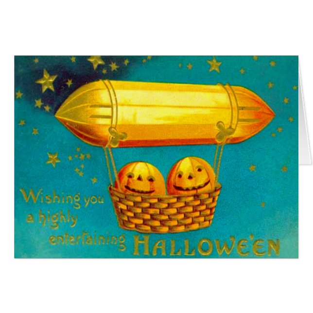 Jack O' Lantern Kürbis-Heißluftballon (Vorderseite (Horizontal))