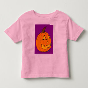 Jack o' Lantern Lila Kleinkinder Ringer T - Shirt
