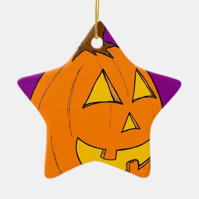 Jack o' Lantern Lila Ornamente (Vorne)