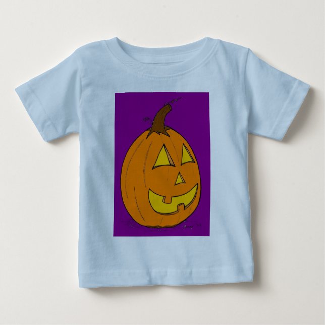 Jack o' Lantern Lila Säugling T - Shirt (Vorderseite)