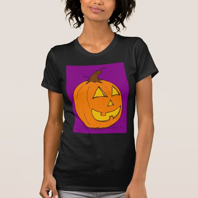 Jack o' Lantern Lila Womens Petite T - Shirt (Vorderseite)