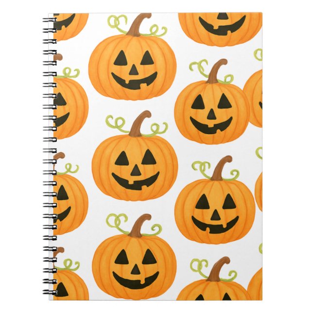 Jack-o-Lantern-Muster Notizblock (Vorderseite)