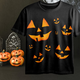 Jack-O-Lantern oder Jack O’Lantern Augen und Läche T-Shirt