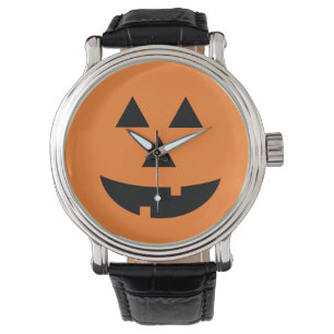 Jack-O-Lantern Orange Pumpkin Halloween Armbanduhr