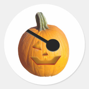 Jack O' Lantern Pirate Runder Aufkleber