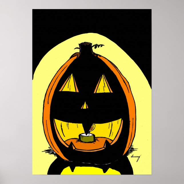 Jack O' Lantern Poster Print - OOAK Artwork (Vorne)