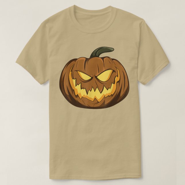 Jack o Lantern Pumpkin Boys, Girls, Men, Women Hal T-Shirt (Design vorne)