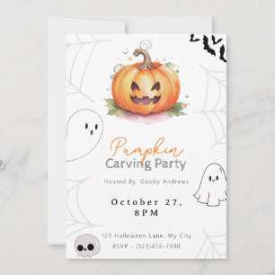 Jack-O' Lantern Pumpkin Carving Party Einladung