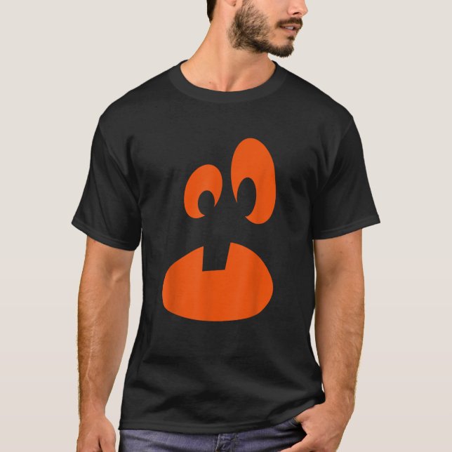 Jack O Lantern Pumpkin Face Funny Halloween Costum T-Shirt (Vorderseite)